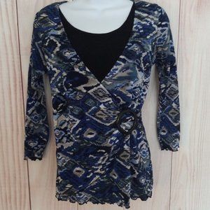 Notations Faux Wrap Top w/attached Tank